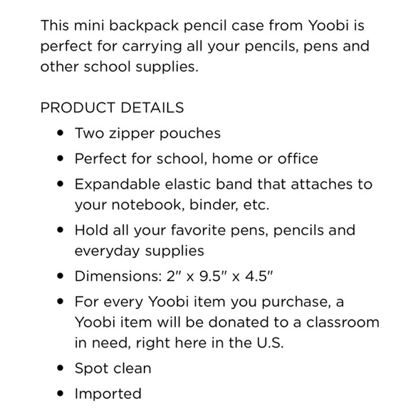 Yoobi Mini Backpack | Notebook Case - Picture 7 of 10